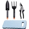 Gartenwerkzeug Set inkl. Kniekissen 4-teilig