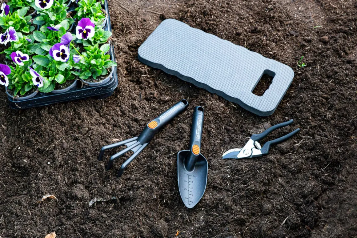 Gartenwerkzeug Set inkl. Kniekissen 4-teilig