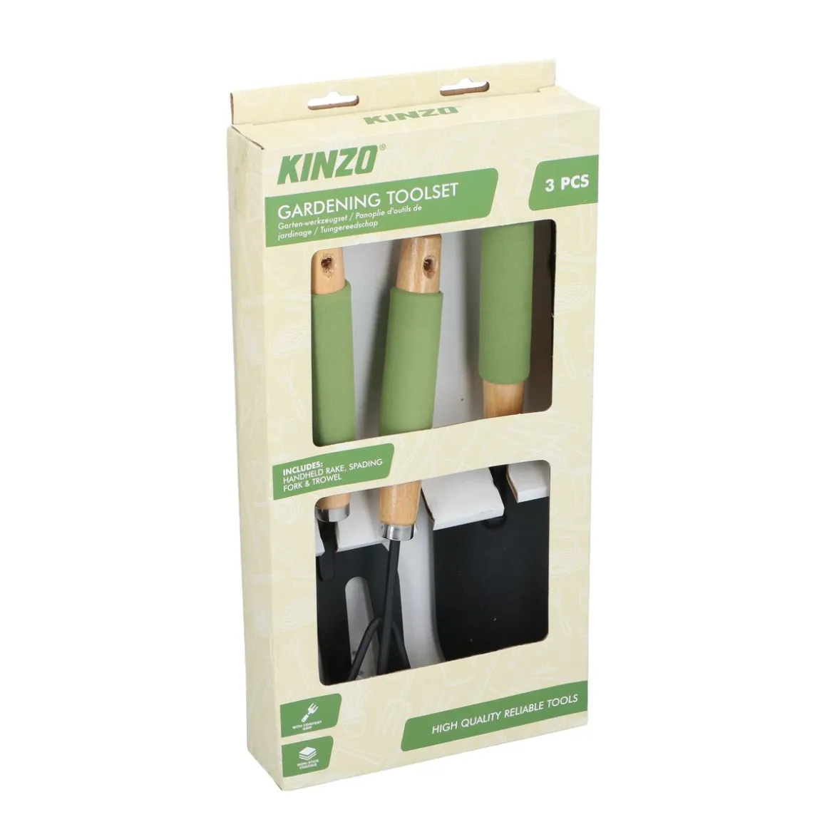 Gartenwerkzeug Set 3-teilig schwarz
