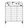Gartenzaun Metall FLOORS 86 x 109 cm 4er Set schwarz