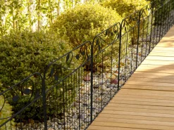 Gartenzaun Metall FLOORS 86 x 109 cm 4er Set schwarz
