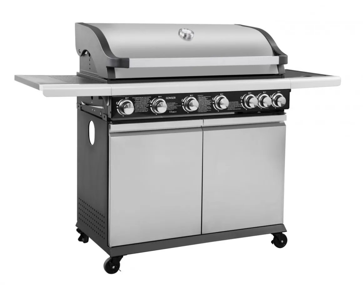 Gasgrill BBQ 6+1 Brenner