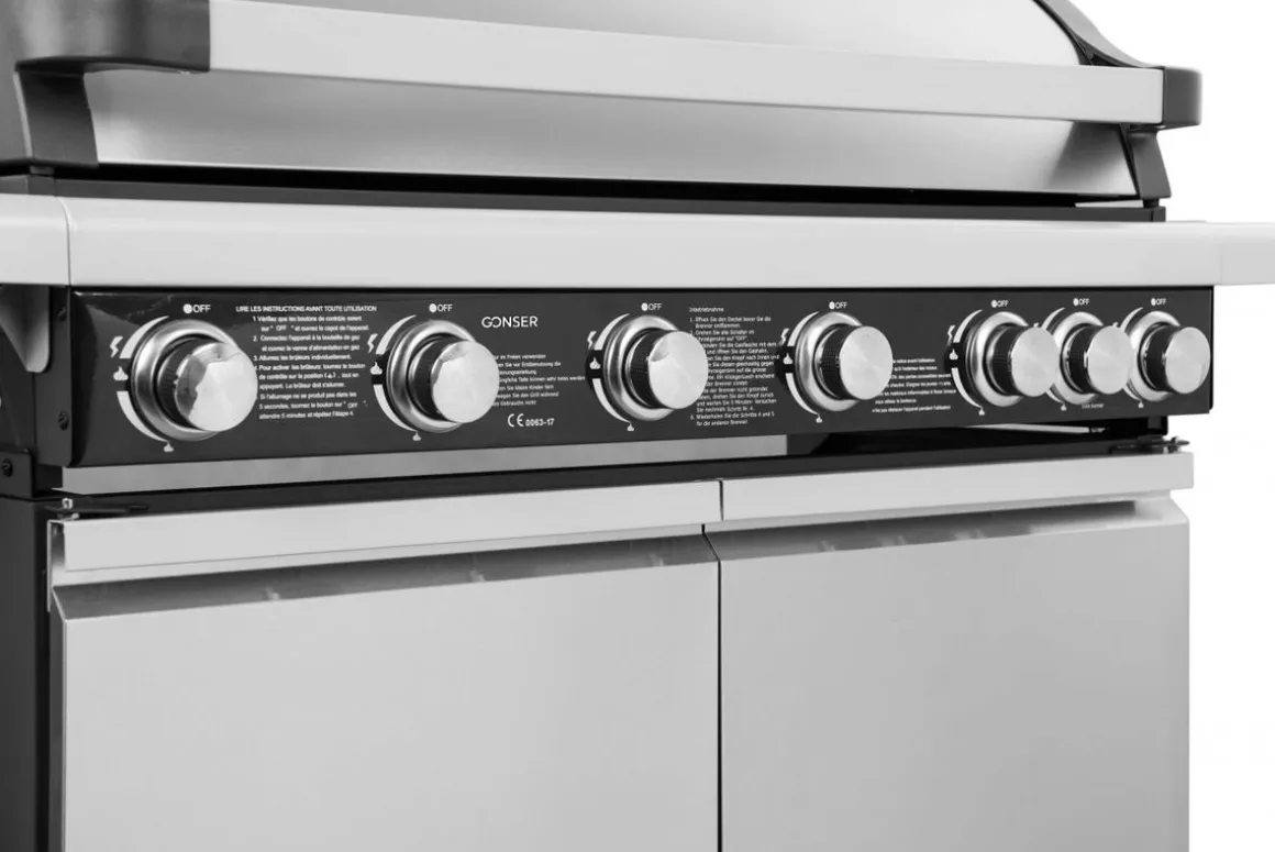 Gasgrill BBQ 6+1 Brenner
