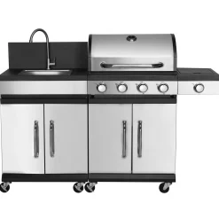 Gasgrill mit Waschbecken AMPATO 4+1 Brenner