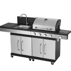 Gasgrill mit Waschbecken AMPATO 4+1 Brenner