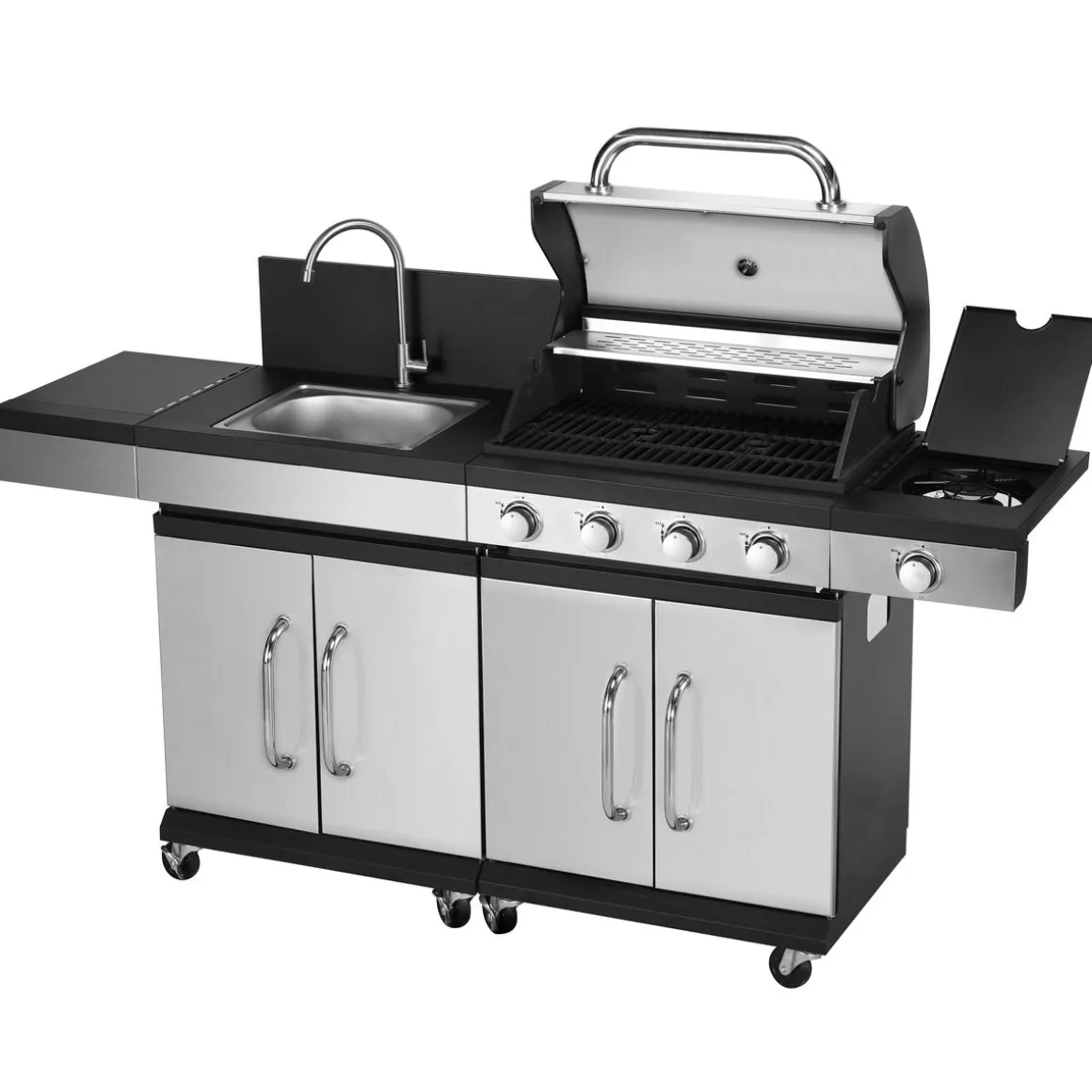 Gasgrill mit Waschbecken AMPATO 4+1 Brenner