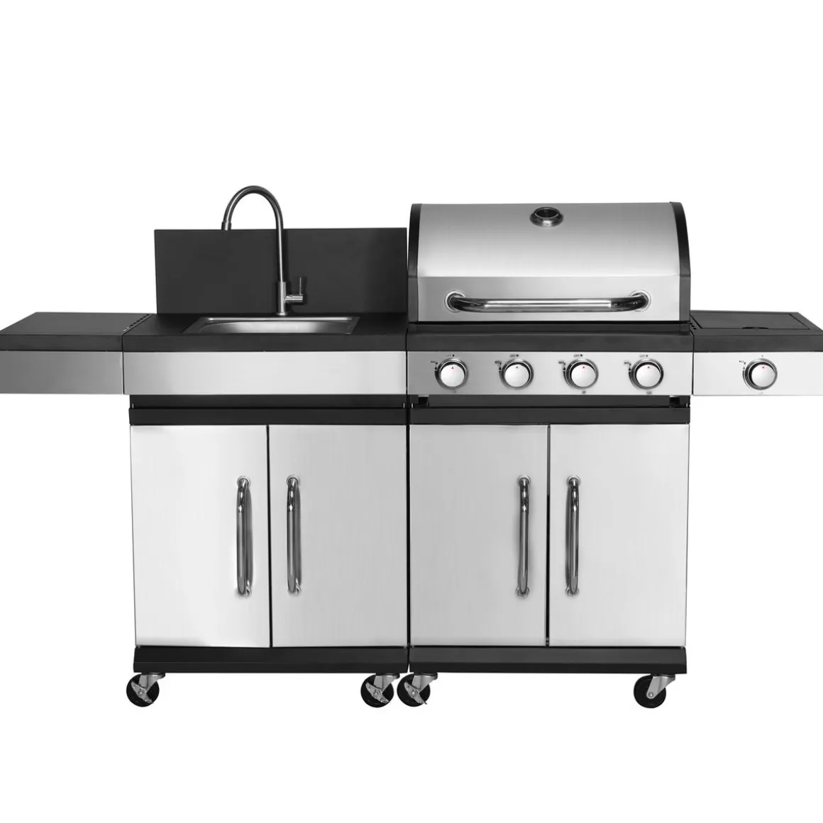 Gasgrill mit Waschbecken AMPATO 4+1 Brenner