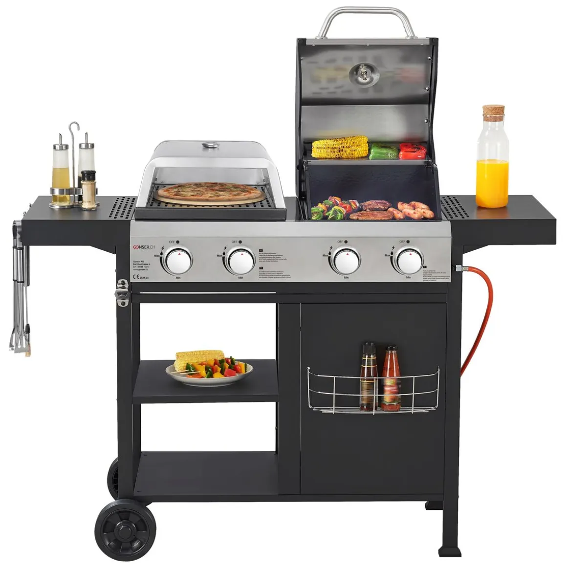 Gasgrill Pizzagrill 4 Brenner