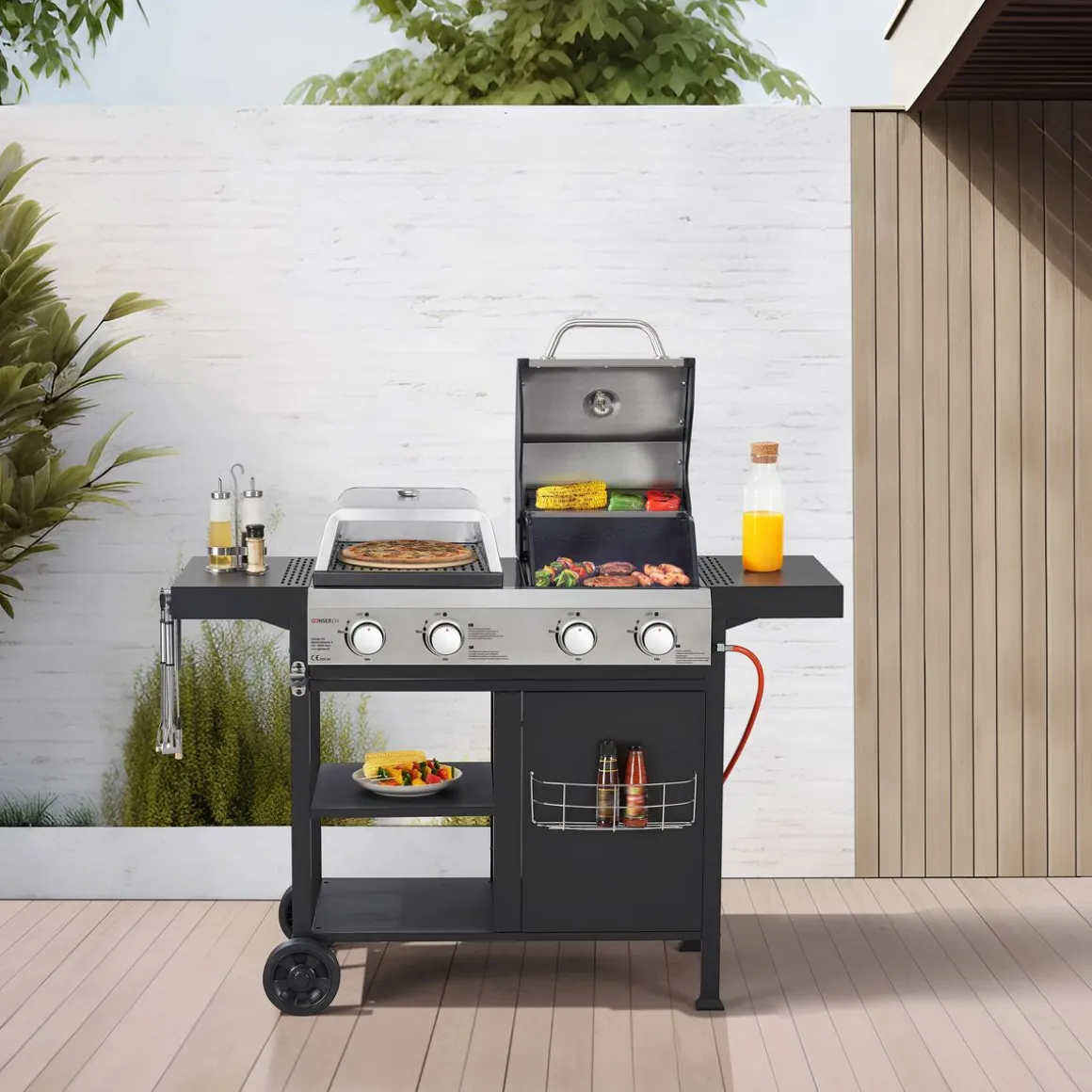 Gasgrill Pizzagrill 4 Brenner
