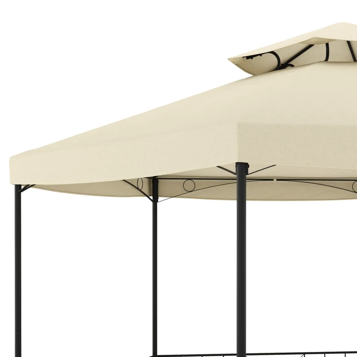 Gazebo ROSARIA 6-eckig 4 m beige