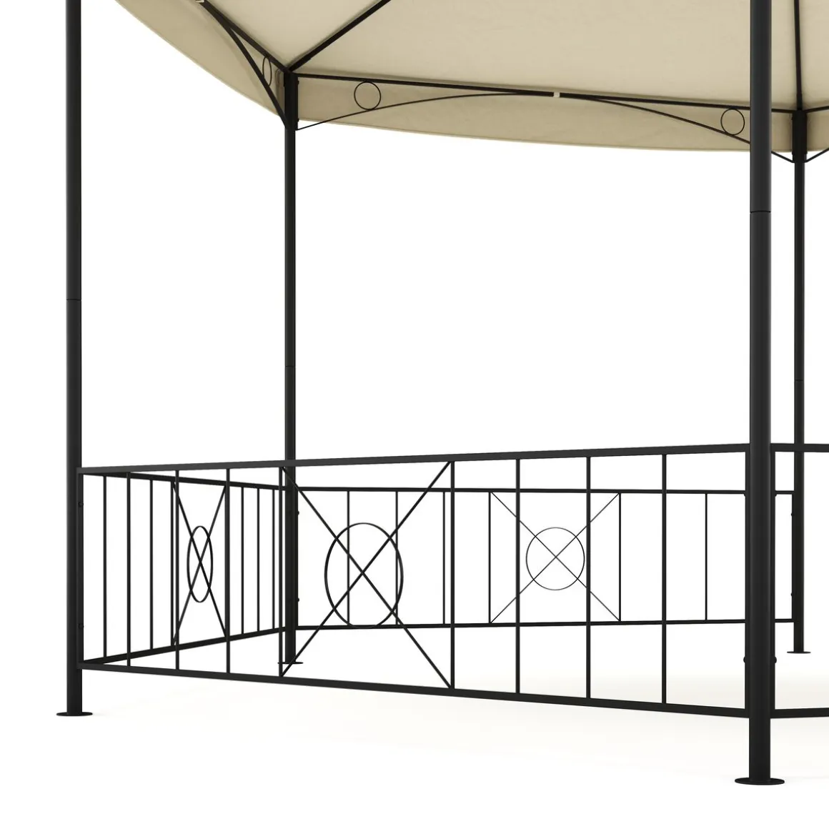 Gazebo ROSARIA 6-eckig 4 m beige
