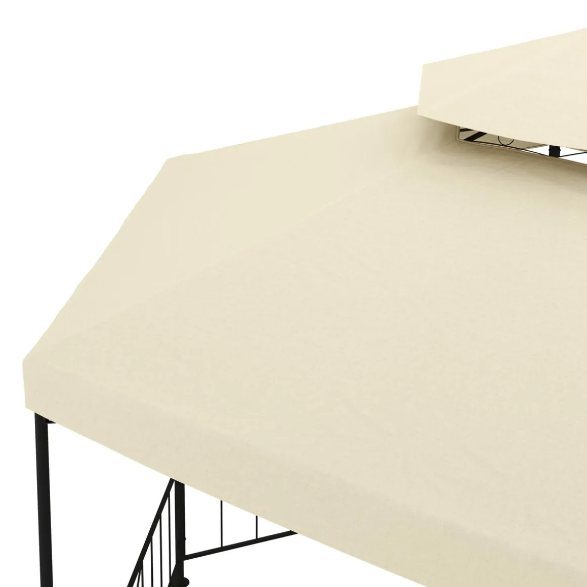 Gazebo ROSARIA 6-eckig 4 m beige