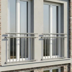 Geländer Französischer Balkon Edelstahl 128 x 90 cm
