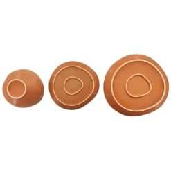 Geschirr-Set Steingut 18-teilig teracotta