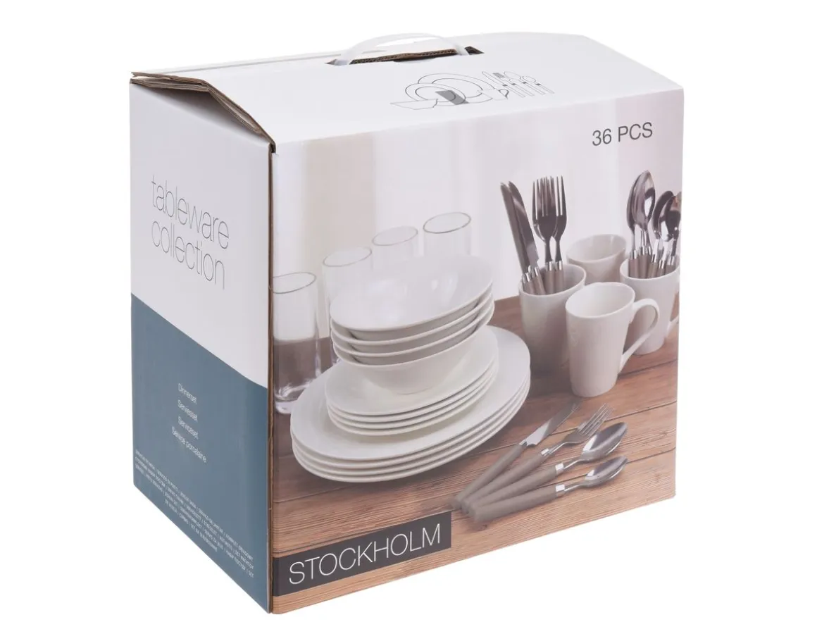 Geschirr-Set 36-teilig mit Besteck