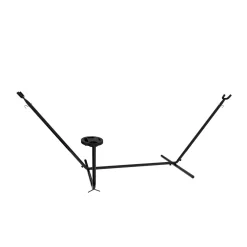 Gestell für Hängematte mit Getränkehalter 300 x 120 cm schwarz