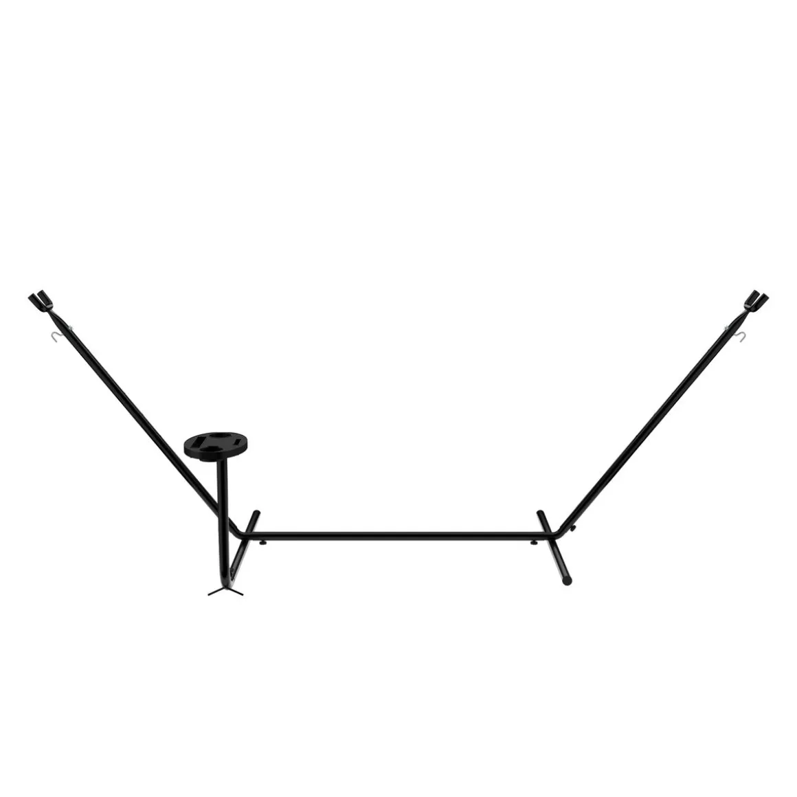 Gestell für Hängematte mit Getränkehalter 300 x 120 cm schwarz