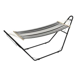 Gestell für Hängematte 325 x 100 cm schwarz