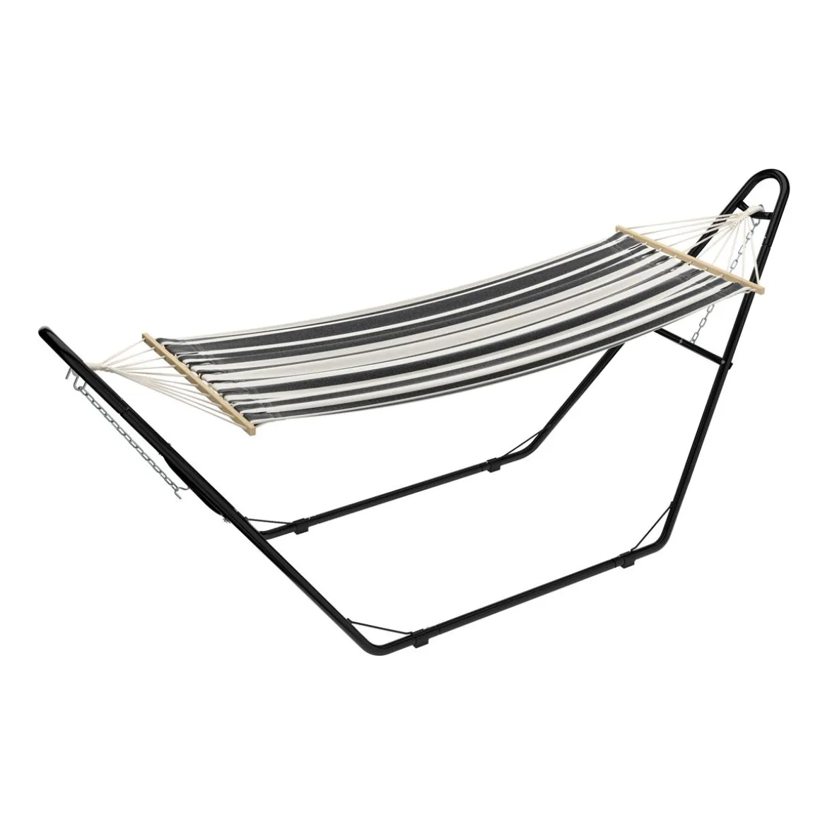 Gestell für Hängematte 325 x 100 cm schwarz
