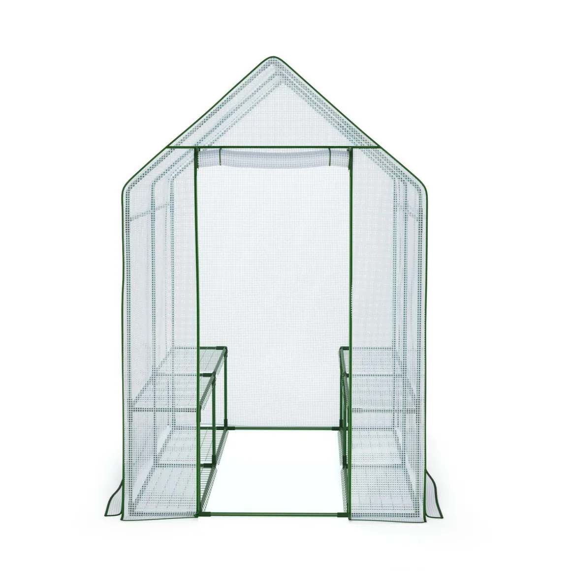 Gewächshaus 186 x 120 x 190 cm mit 2 Ablagen