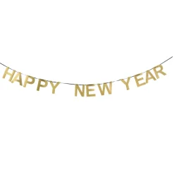 Girlande HAPPY NEW YEAR 3 m gold
