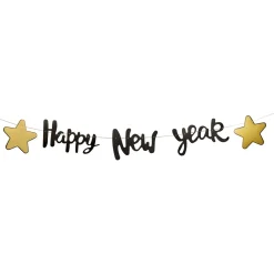 Girlande HAPPY NEW YEAR 3 m gold