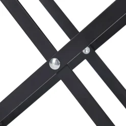 Gitarrenfussbank Metall schwarz