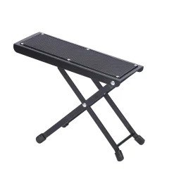 Gitarrenfussbank Metall schwarz