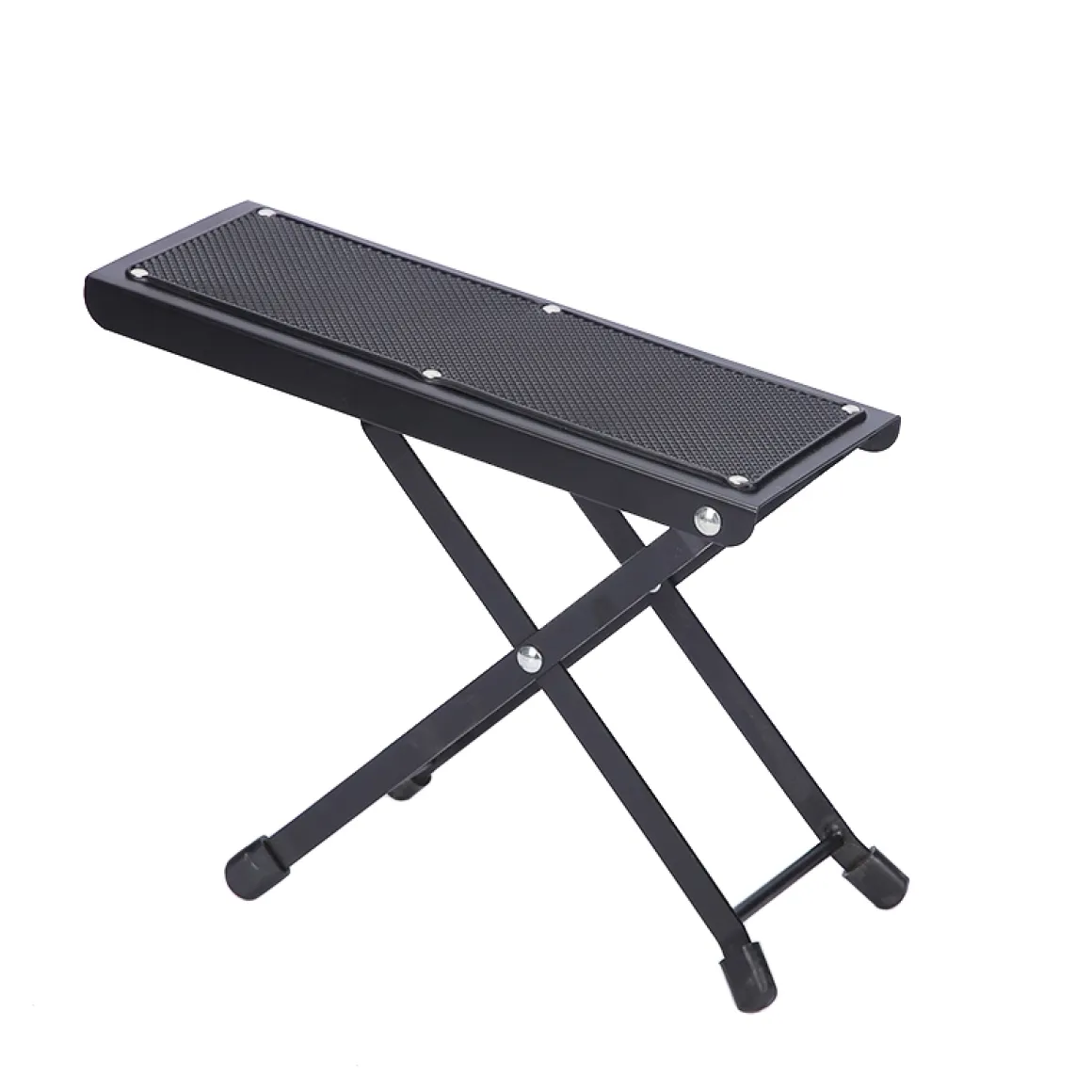 Gitarrenfussbank Metall schwarz