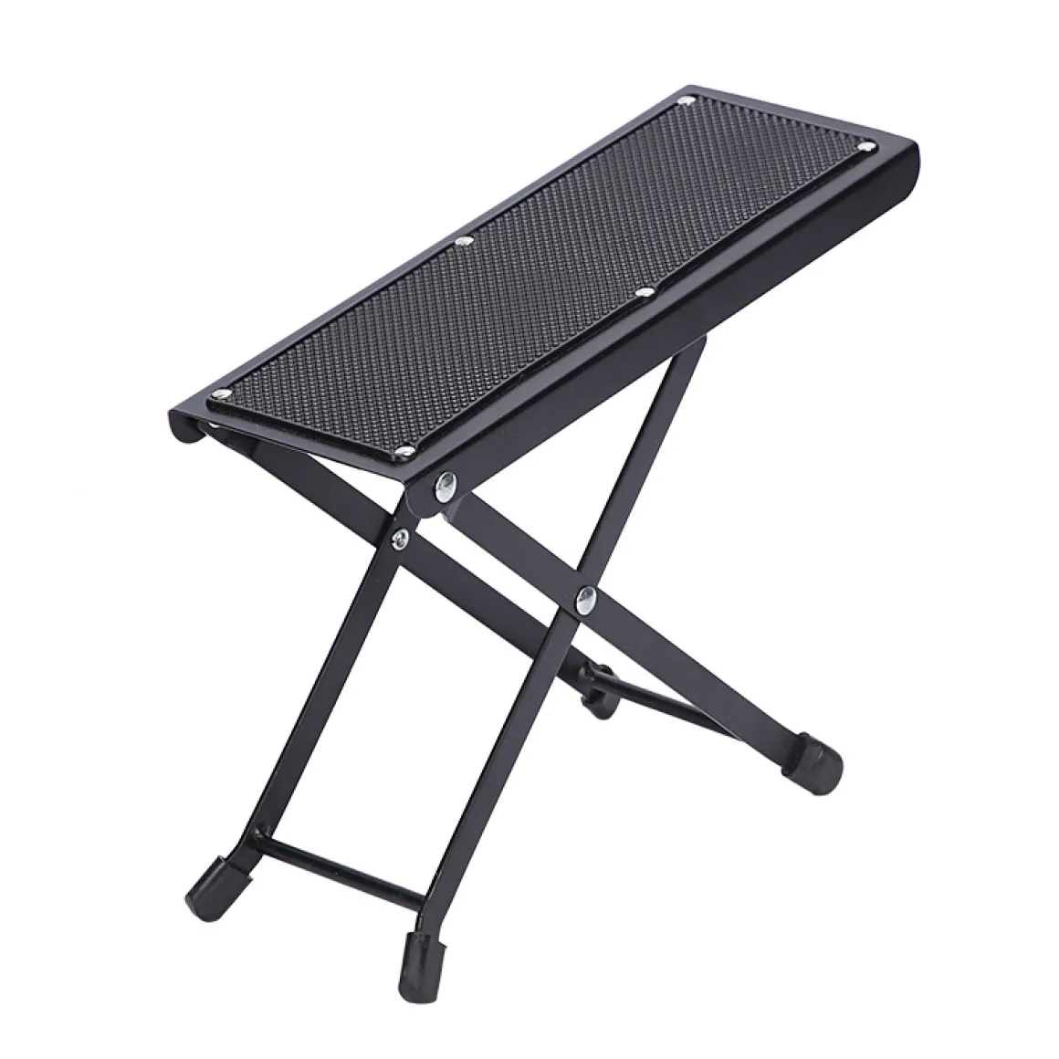 Gitarrenfussbank Metall schwarz