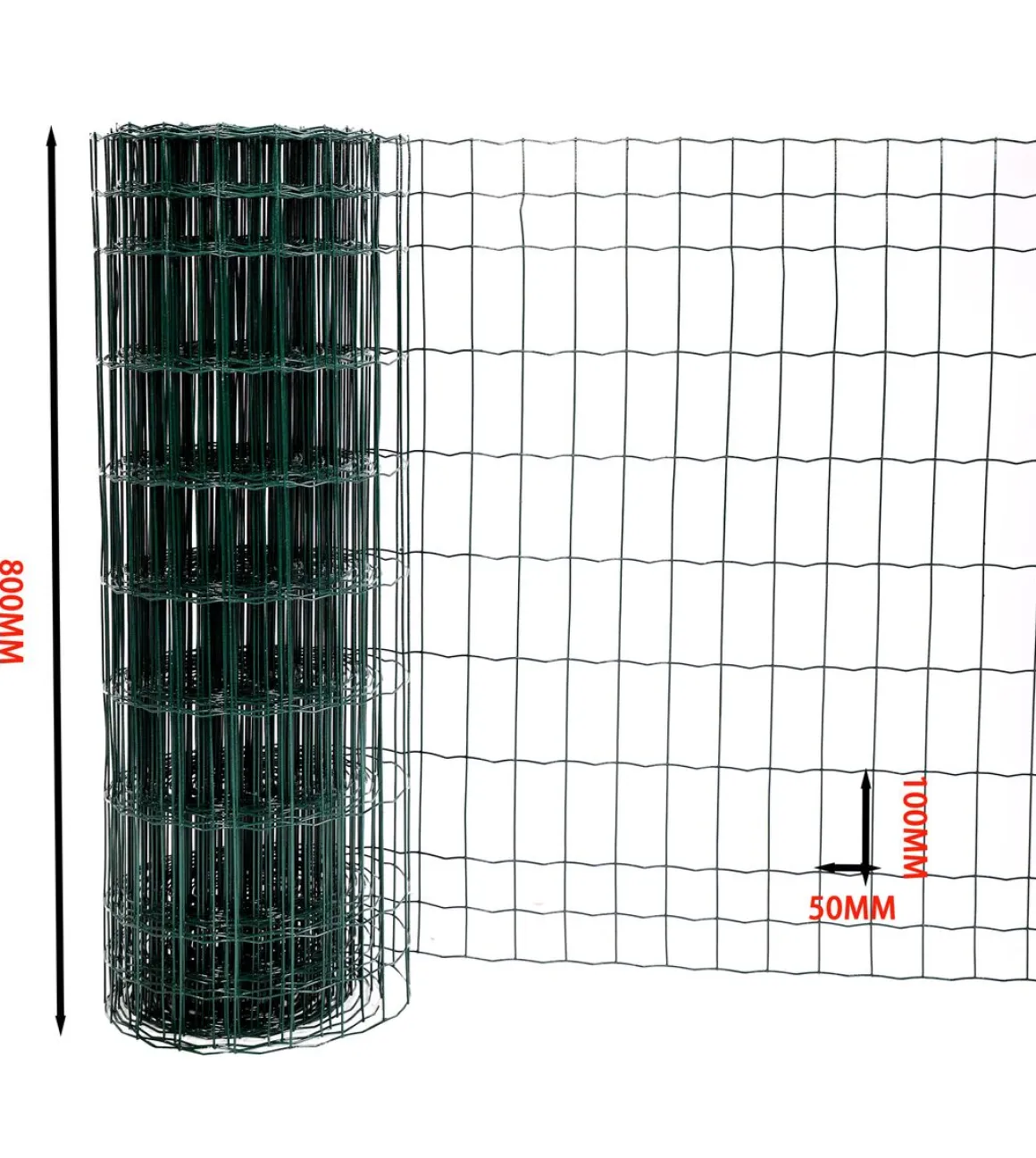 Gitterzaun 0.8 m x 25 m grün