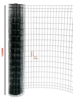 Gitterzaun 1.5 x 25 m grün