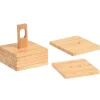 Glasuntersetzer Bambus Set 7-teilig