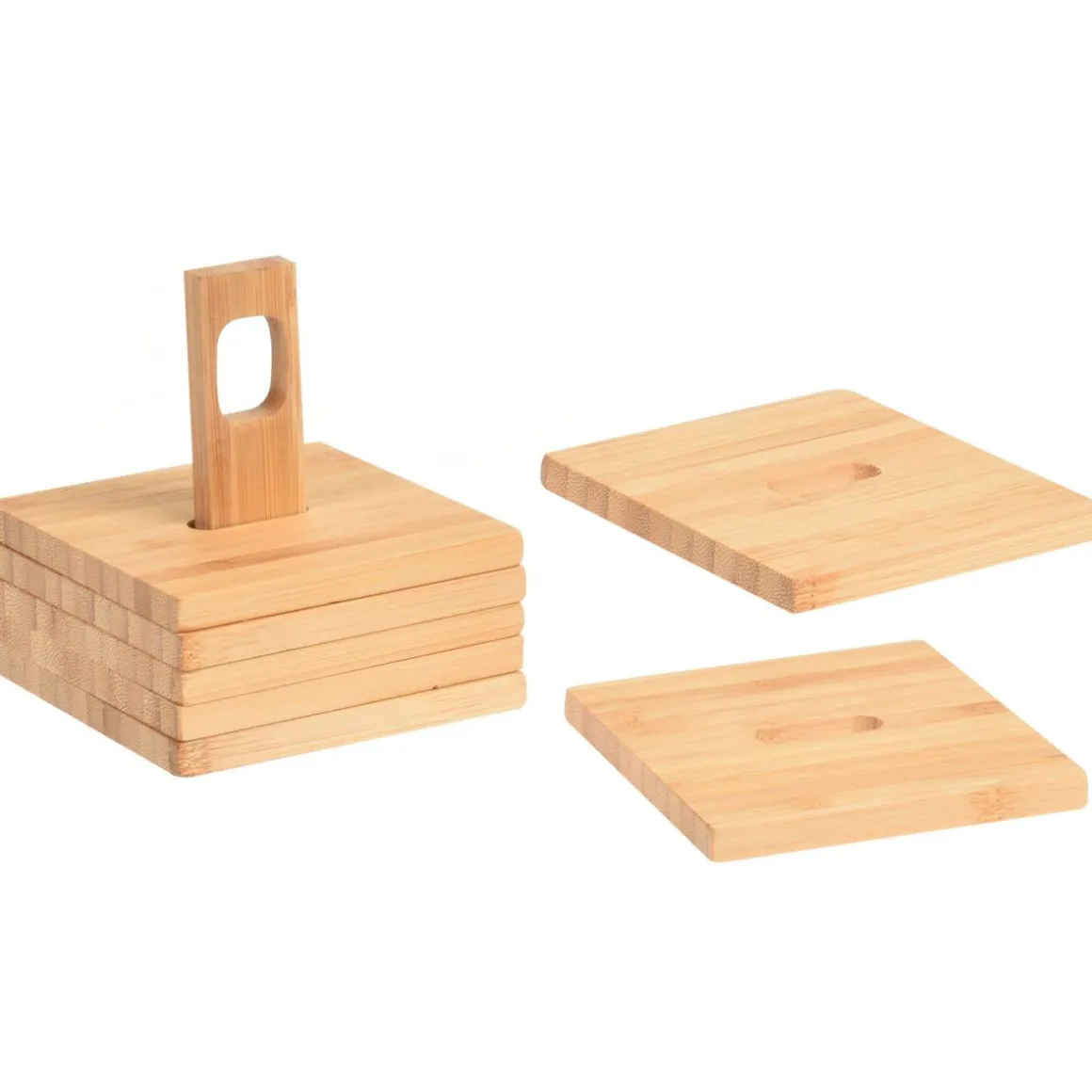 Glasuntersetzer Bambus Set 7-teilig