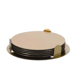 Glasuntersetzer 6er Set gold