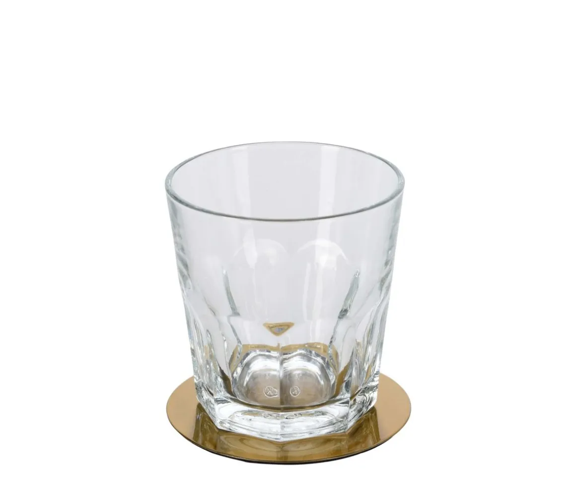 Glasuntersetzer 6er Set gold