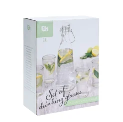 Gläser mit Trinkflasche 5er Set