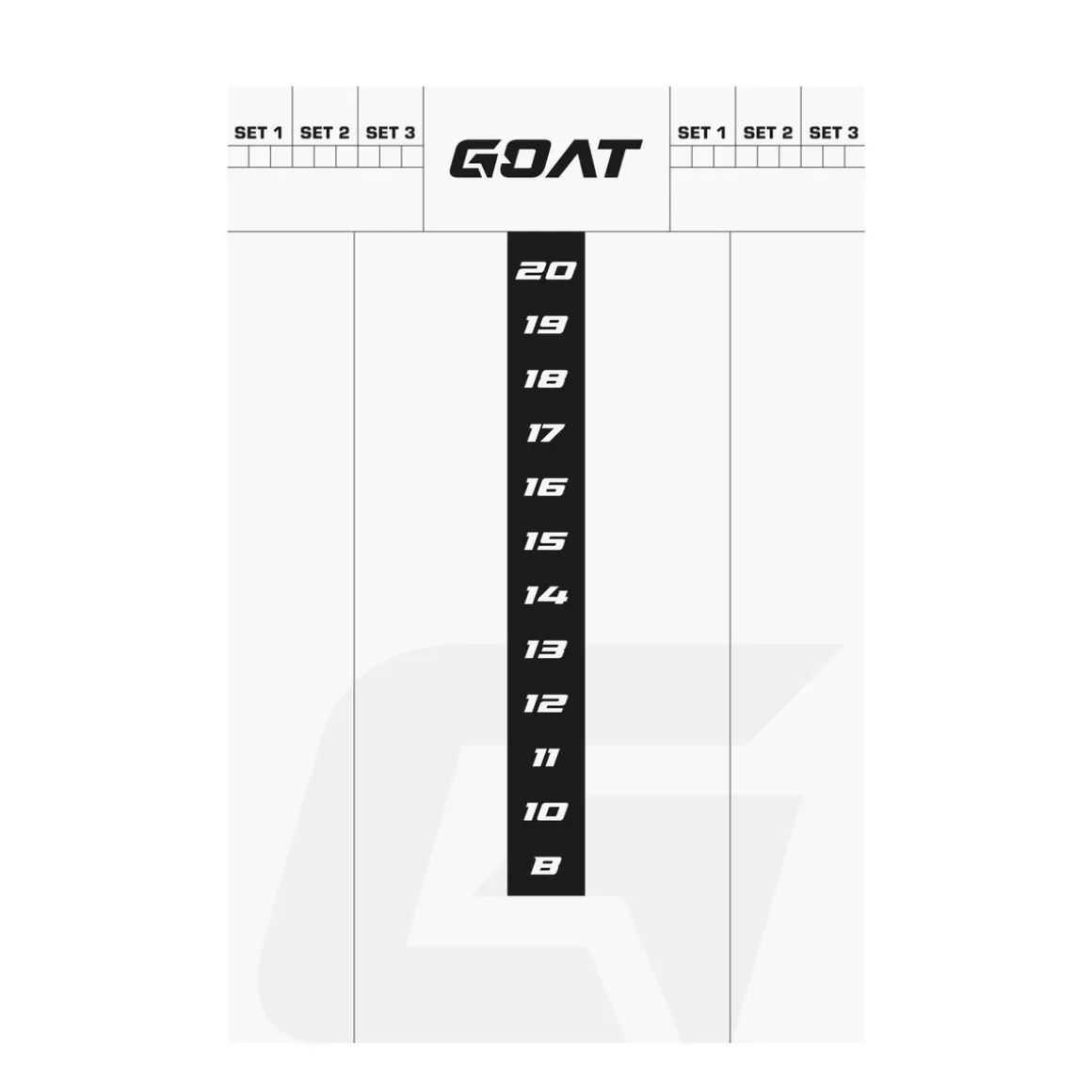 GOAT Scoreboard 45 x 30 cm weiss/schwarz