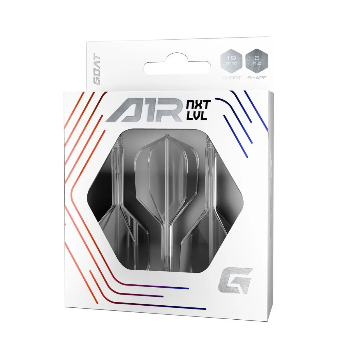 GOAT X Flex Flight und Shaft 26 mm 3er Set transparent