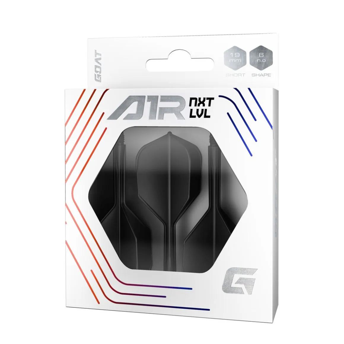 GOAT X Flex Flight und Shaft 26 mm 3er Set schwarz