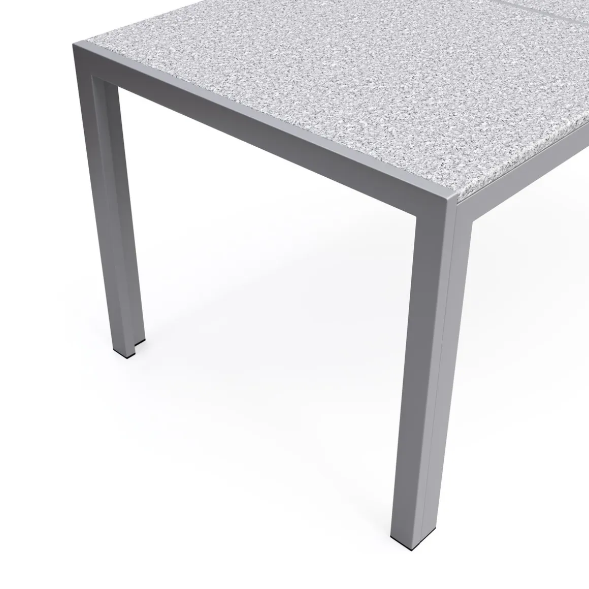 Granittisch 140 x 80 x 75 cm grau