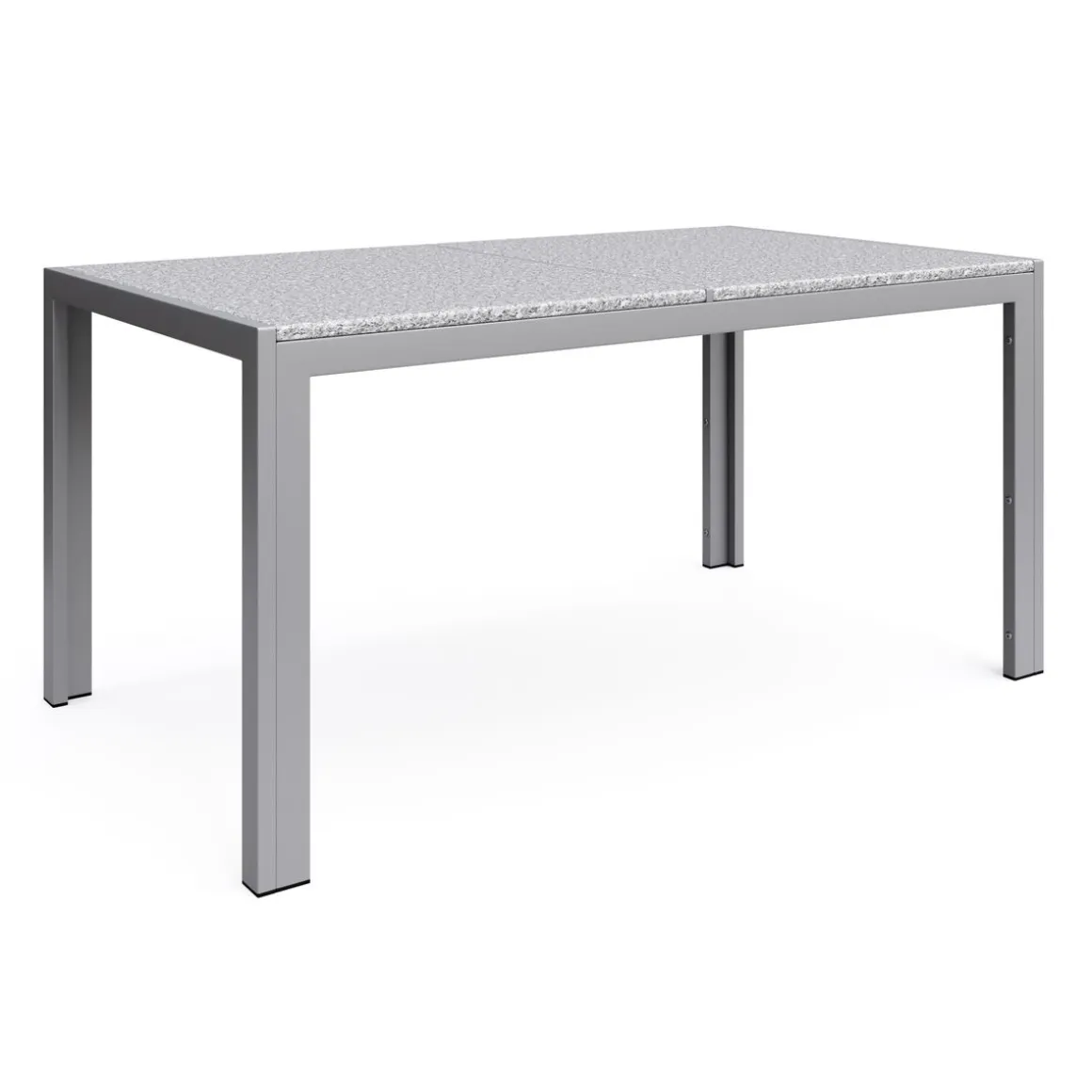 Granittisch 140 x 80 x 75 cm grau