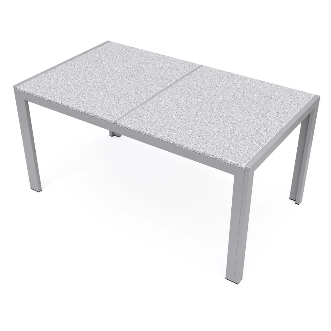 Granittisch 140 x 80 x 75 cm grau