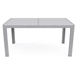 Granittisch 140 x 80 x 75 cm grau