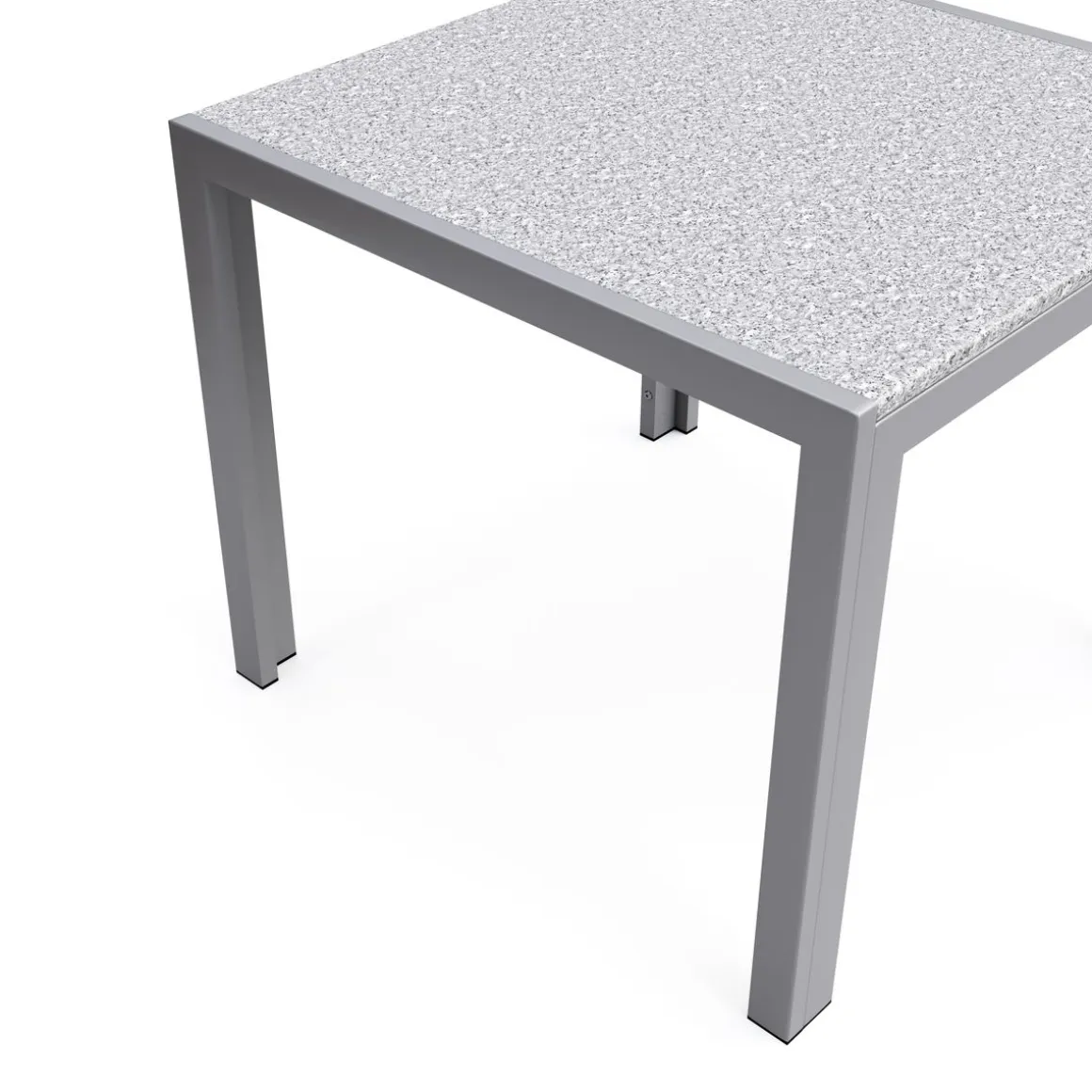 Granittisch 80 x 80 x 75 cm grau