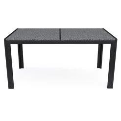Granittisch 140 x 80 x 75 cm schwarz