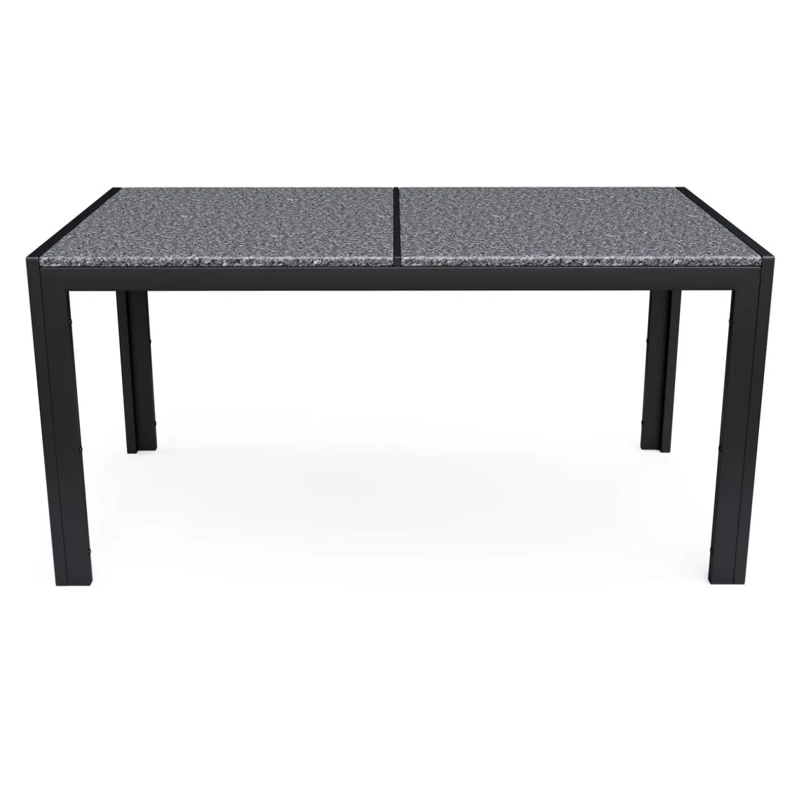 Granittisch 140 x 80 x 75 cm schwarz