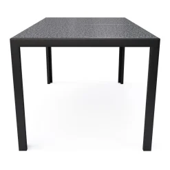 Granittisch 140 x 80 x 75 cm schwarz