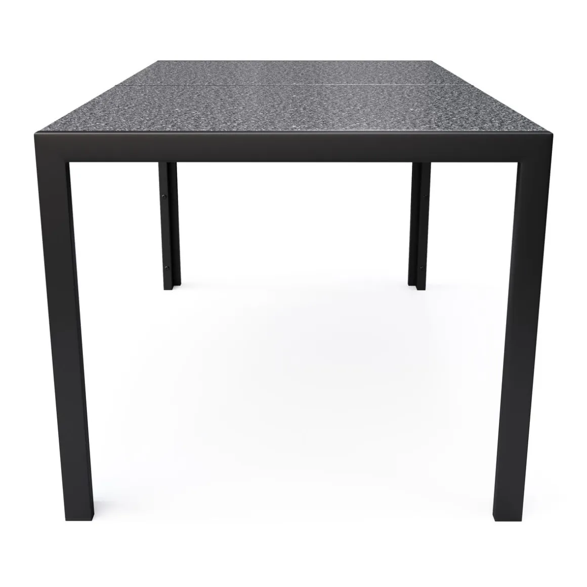 Granittisch 140 x 80 x 75 cm schwarz