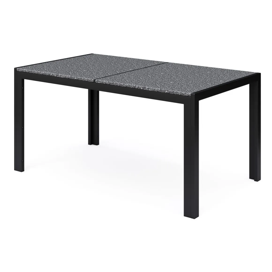 Granittisch 140 x 80 x 75 cm schwarz